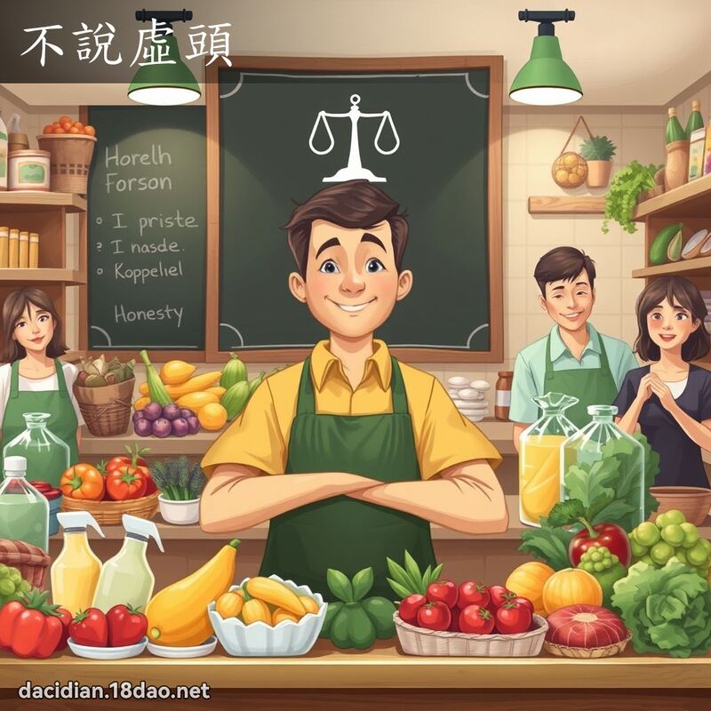 不说虚头 - 国语大辞典配图
