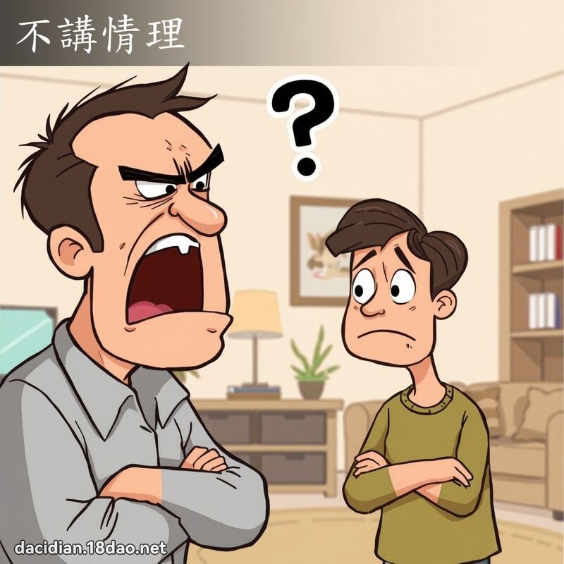 不講情理 - 國語大辭典配圖