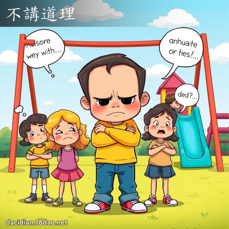 不講道理 - 國語大辭典配圖