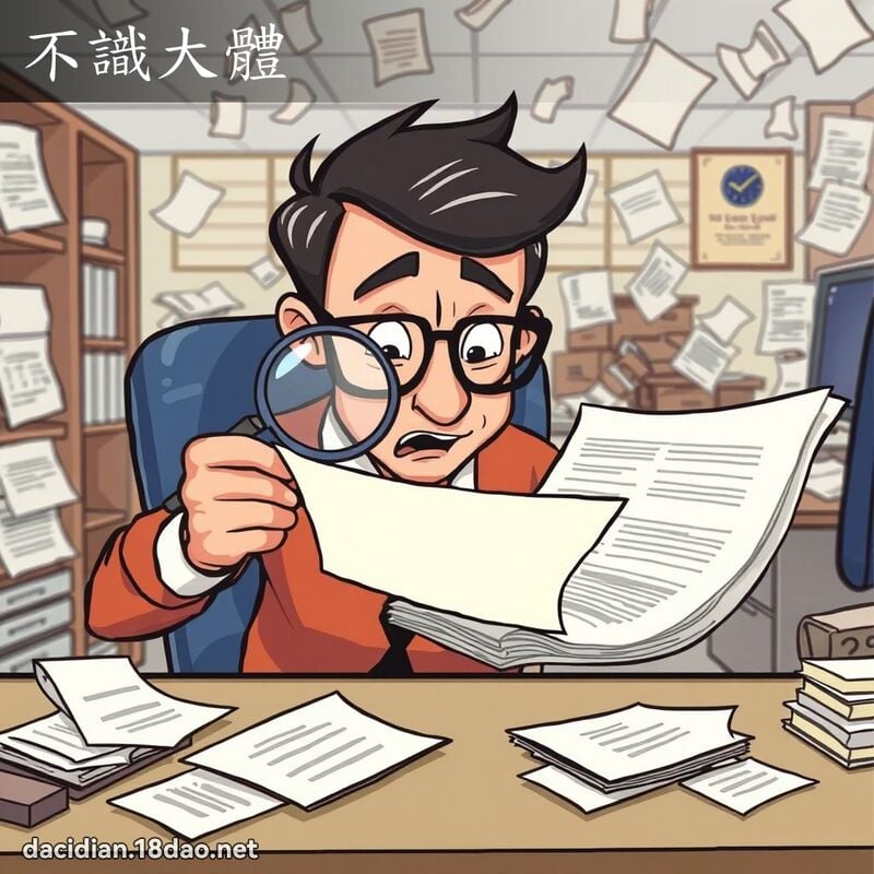 不识大体 - 国语大辞典配图