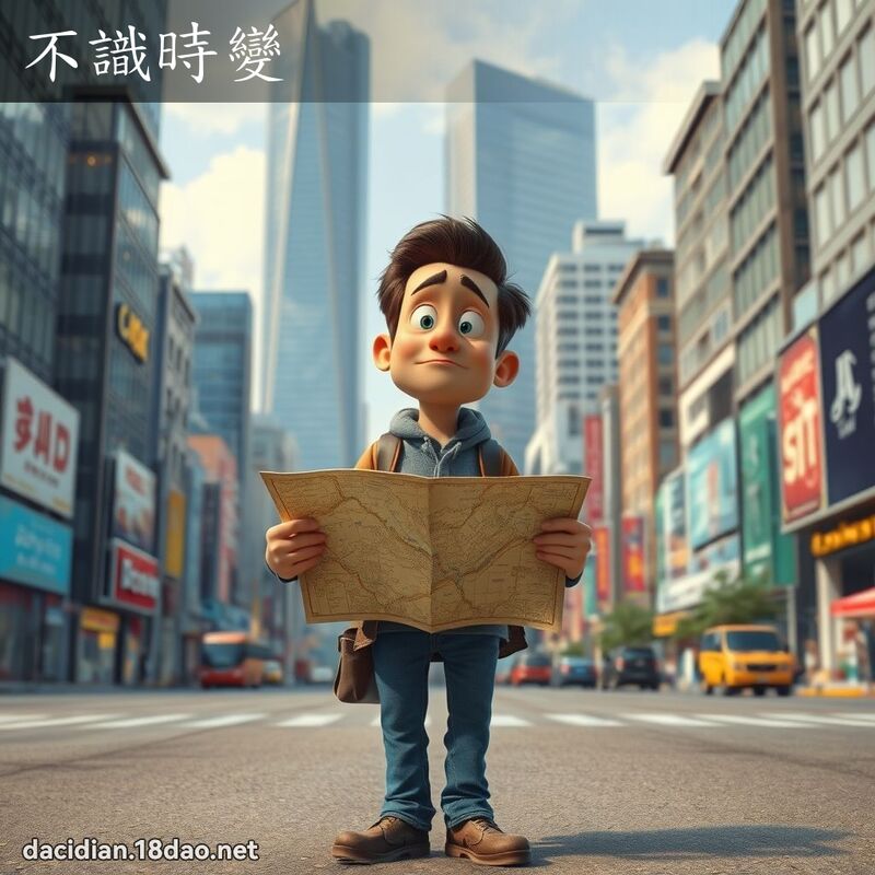 不识时变 - 国语大辞典配图