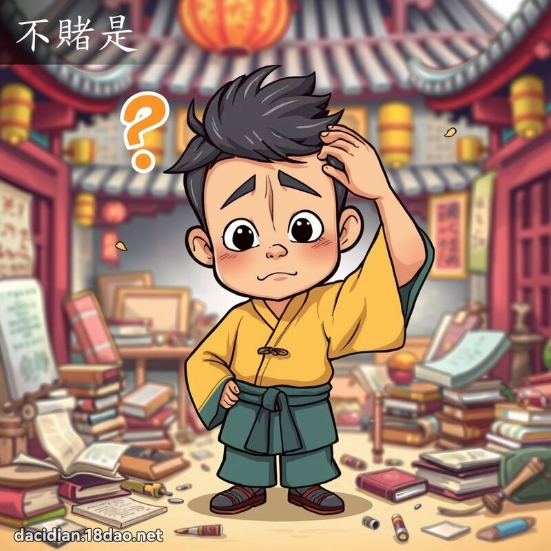 不賭是 - 國語大辭典配圖