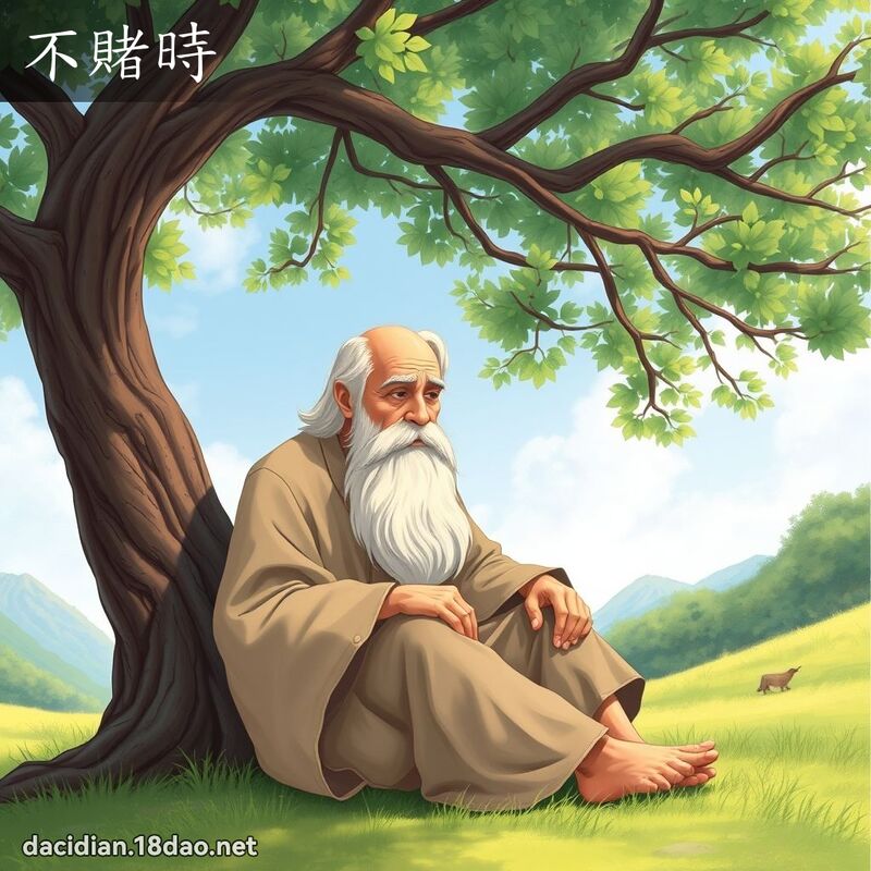 不賭時 - 國語大辭典配圖