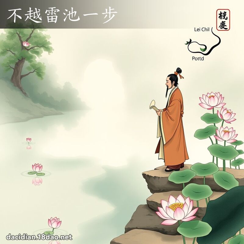 不越雷池一步 - 国语大辞典配图