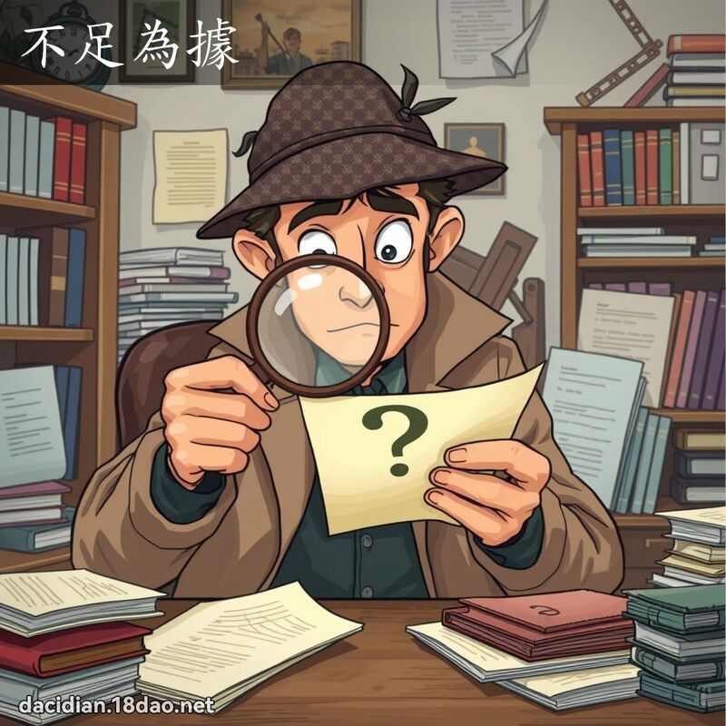 不足為據 - 國語大辭典配圖
