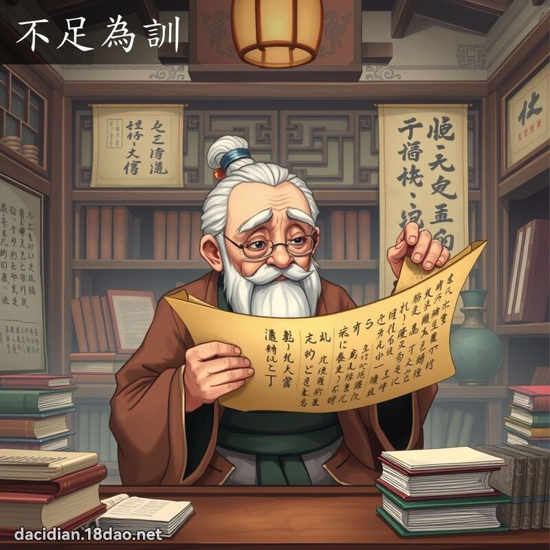 不足为训 - 国语大辞典配图