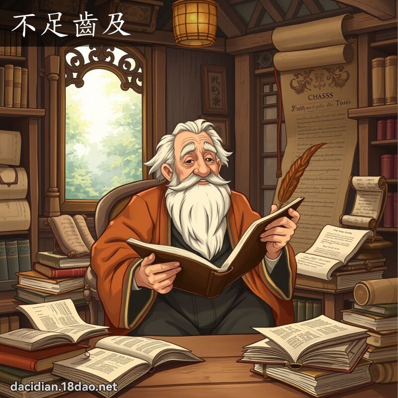 不足齒及 - 國語大辭典配圖