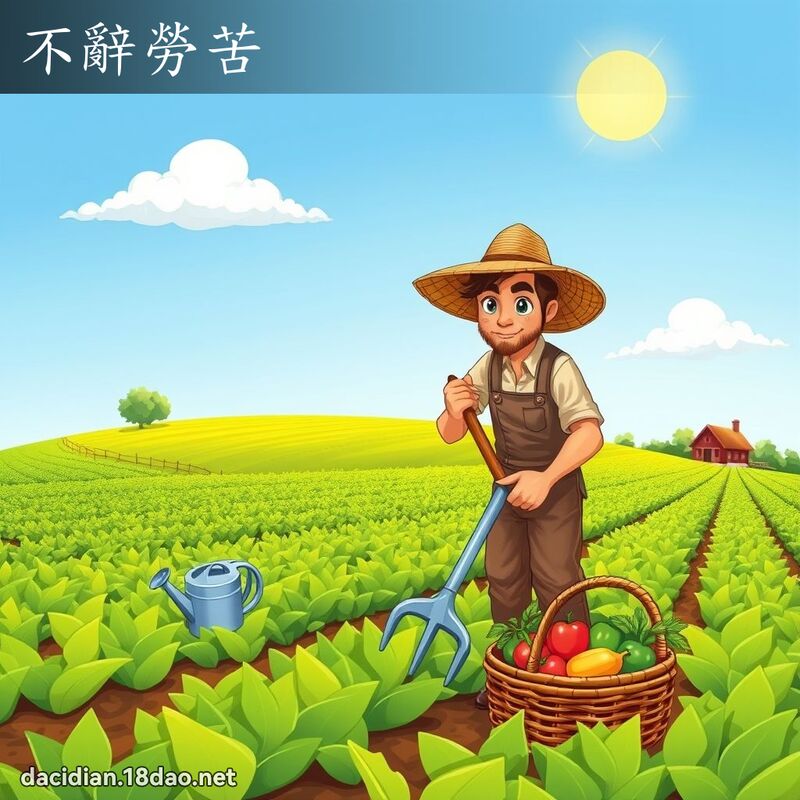 不辭勞苦 - 國語大辭典配圖