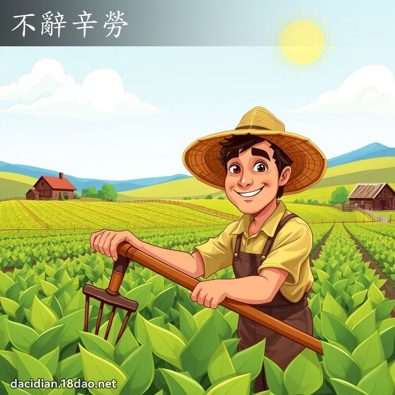 不辞辛劳 - 国语大辞典配图