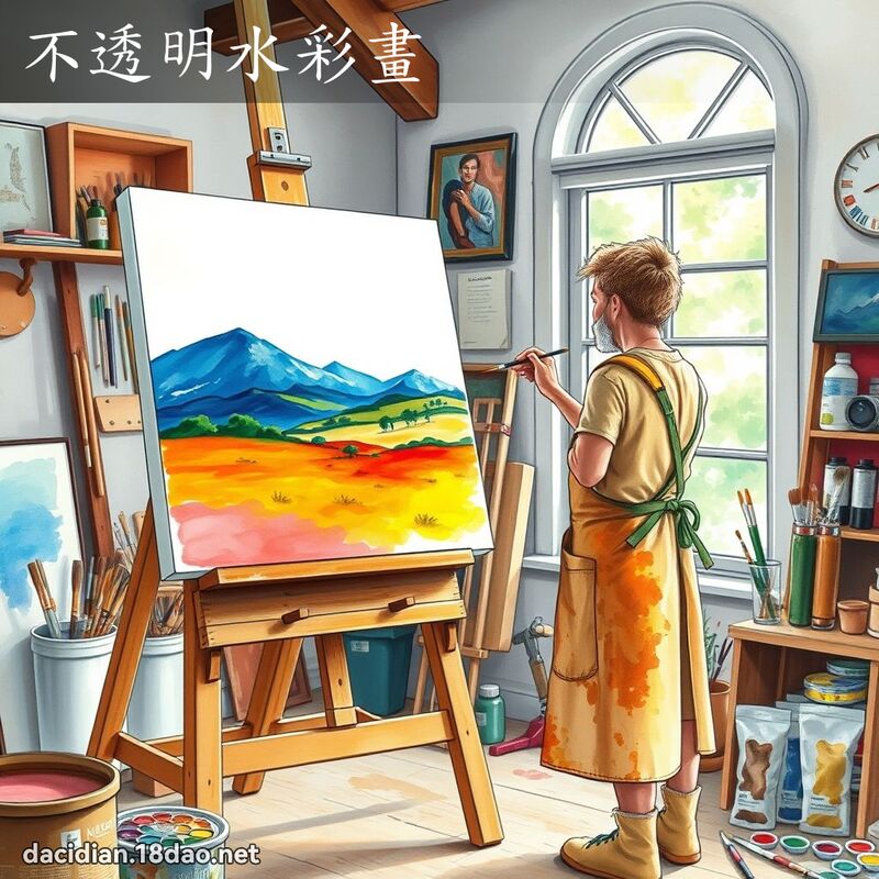 不透明水彩畫 - 國語大辭典配圖