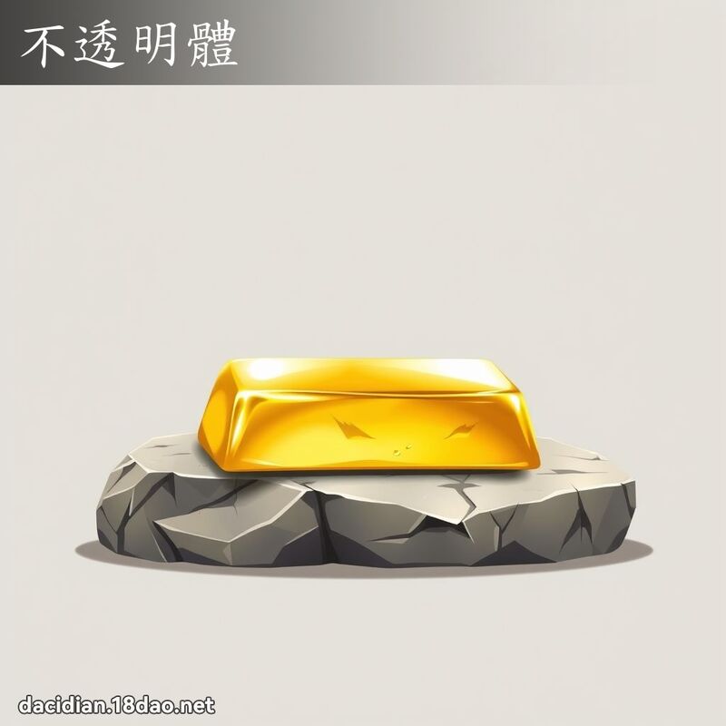 不透明體 - 國語大辭典配圖