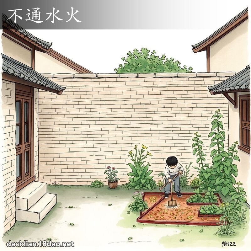 不通水火 - 國語大辭典配圖