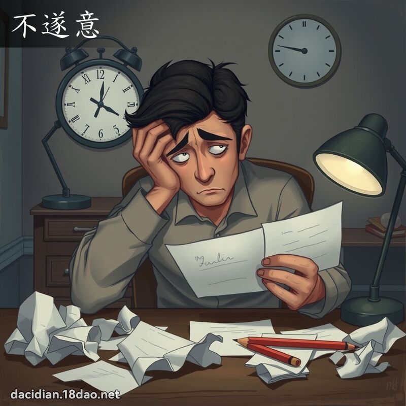 不遂意 - 國語大辭典配圖