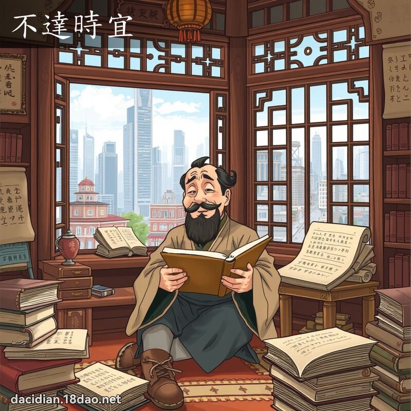 不達時宜 - 國語大辭典配圖
