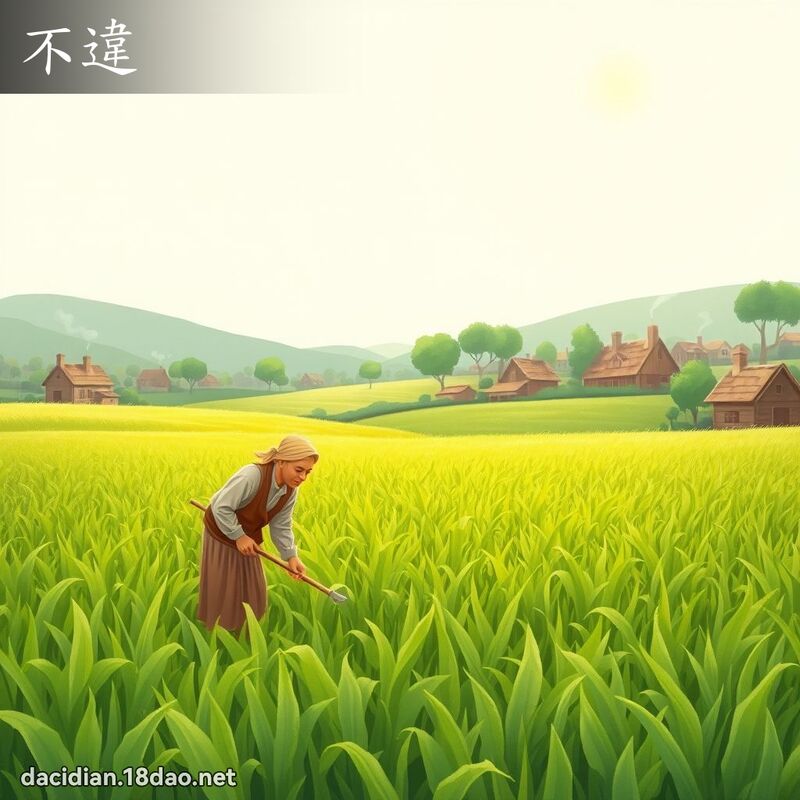 不违 - 国语大辞典配图