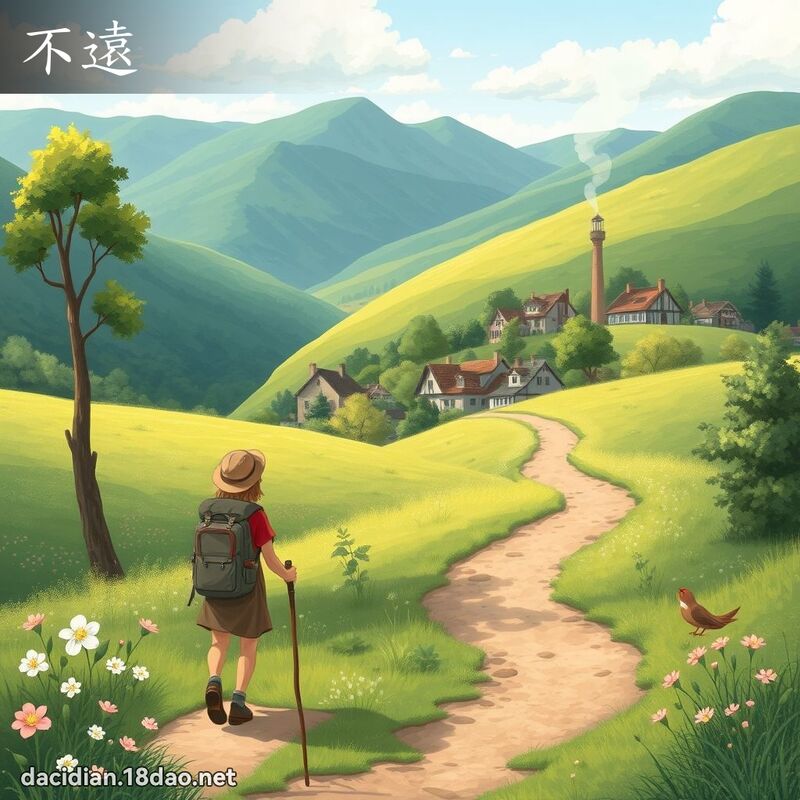 不遠 - 國語大辭典配圖