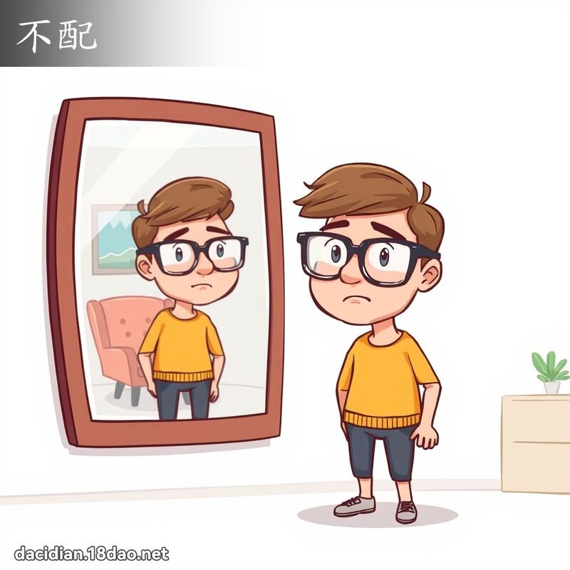 不配 - 國語大辭典配圖