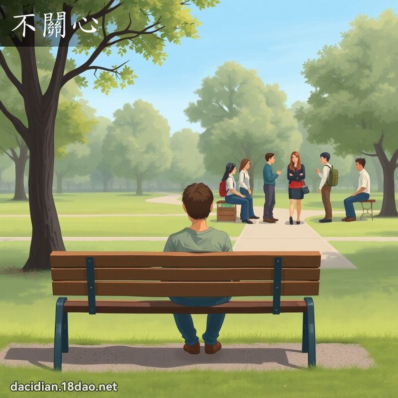 不關心 - 國語大辭典配圖