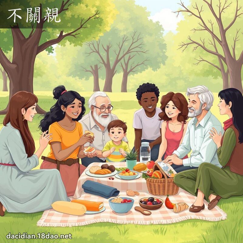 不关亲 - 国语大辞典配图