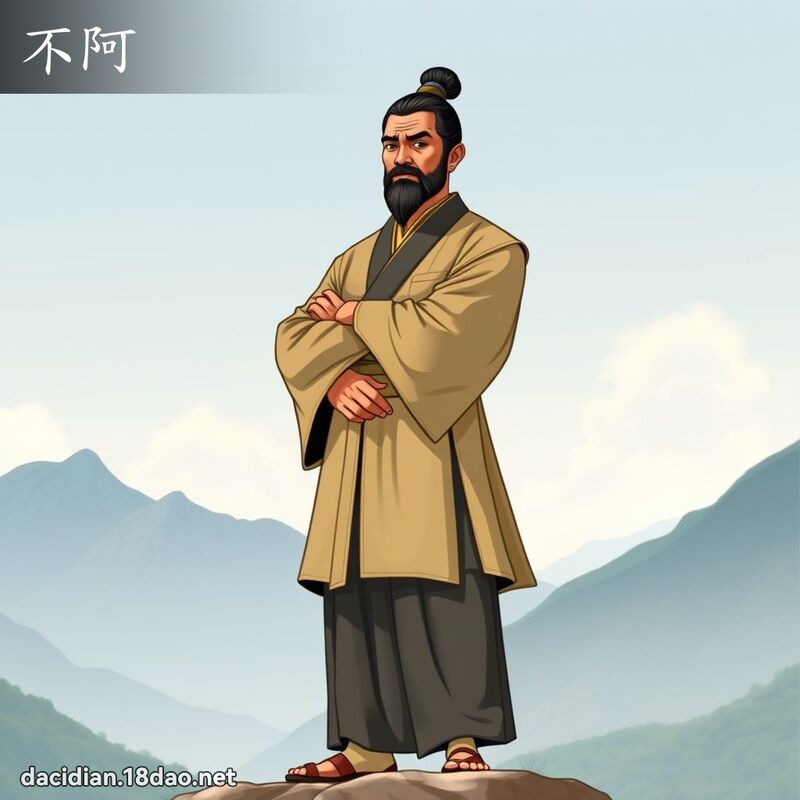 不阿 - 國語大辭典配圖