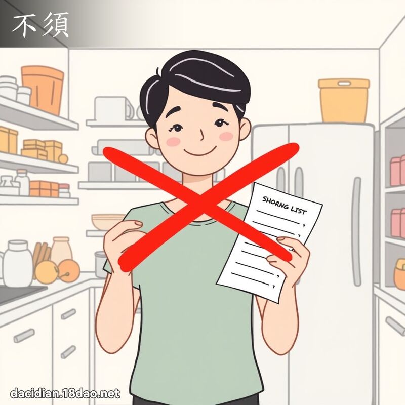 不须 - 国语大辞典配图