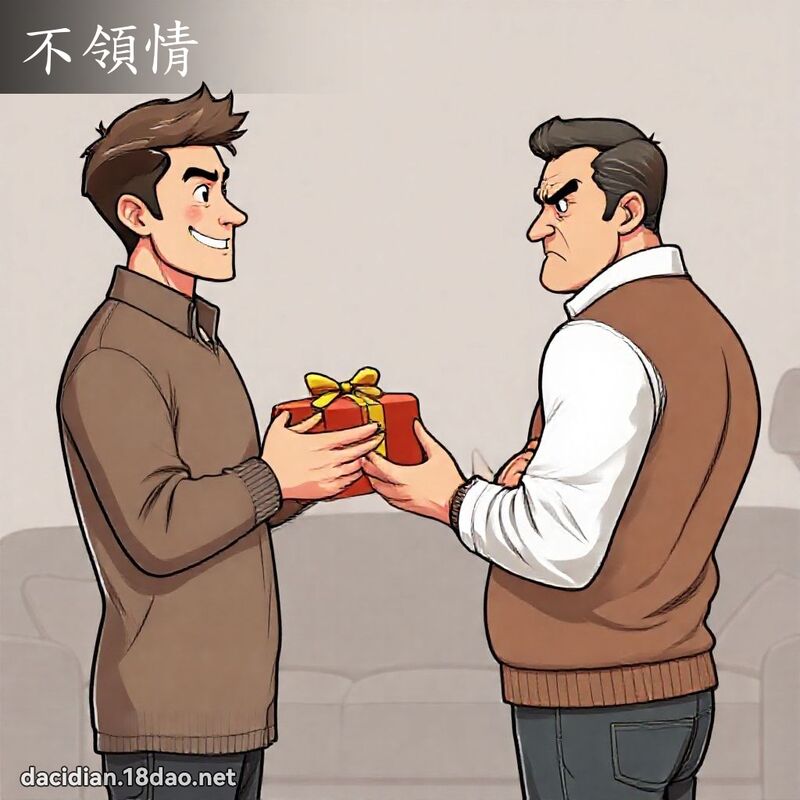 不领情 - 国语大辞典配图