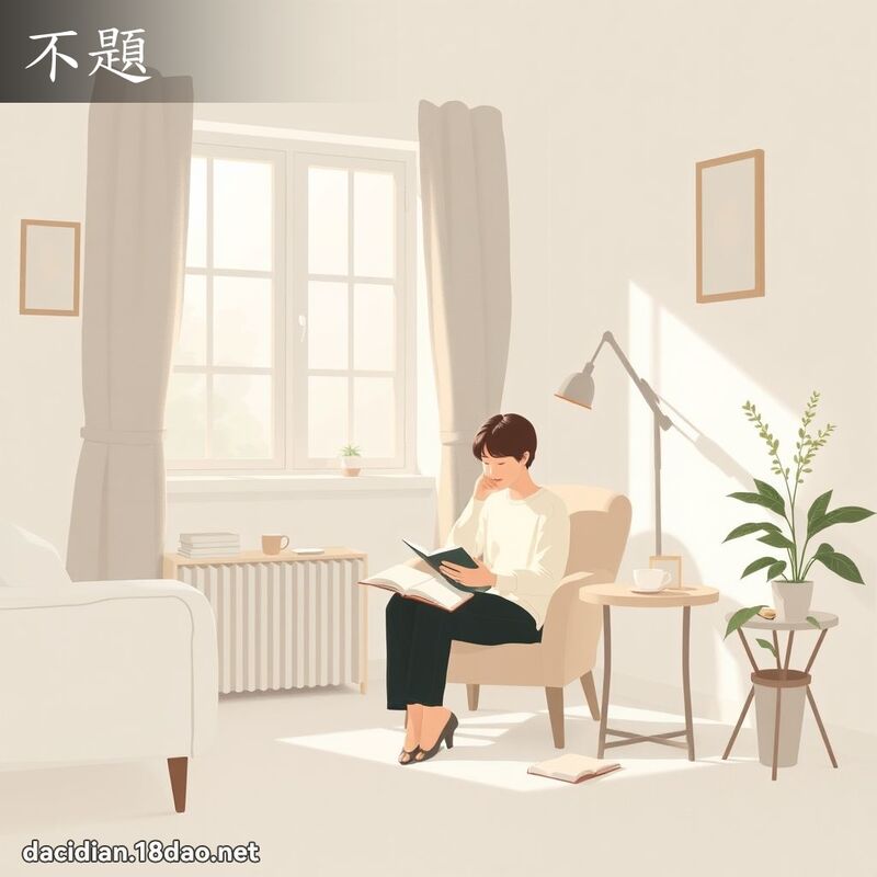 不題 - 國語大辭典配圖