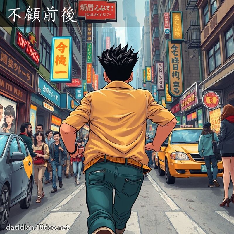 不顾前后 - 国语大辞典配图