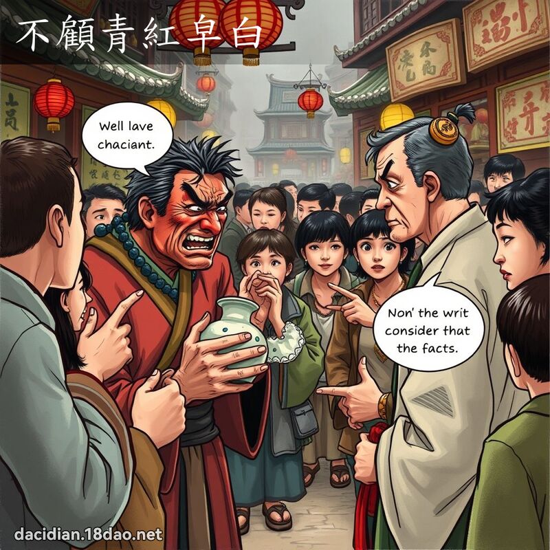 不顾青红皁白 - 国语大辞典配图
