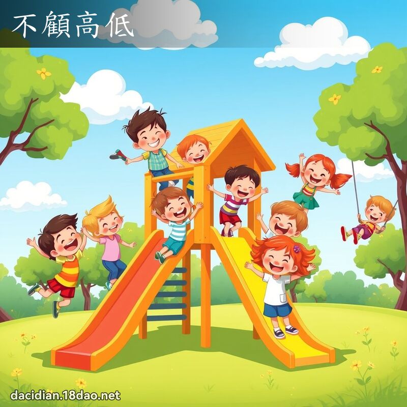 不顾高低 - 国语大辞典配图