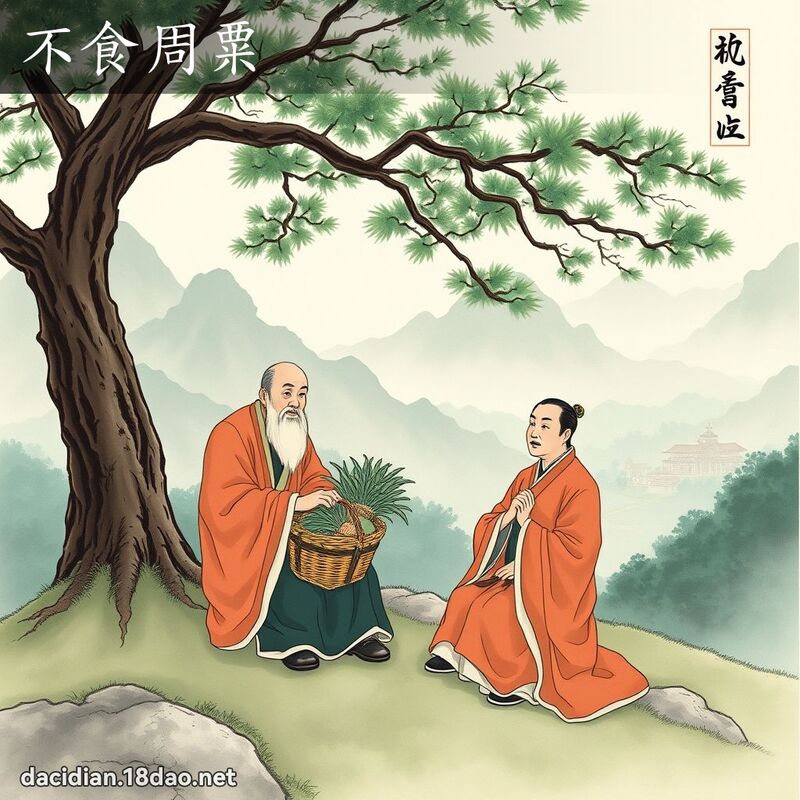 不食周粟 - 国语大辞典配图