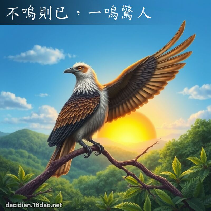 不鳴則已，一鳴驚人 - 國語大辭典配圖