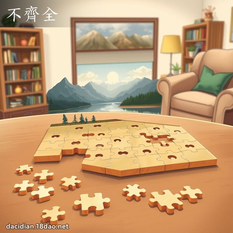 不齊全 - 國語大辭典配圖