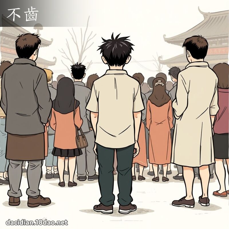 不齿 - 国语大辞典配图