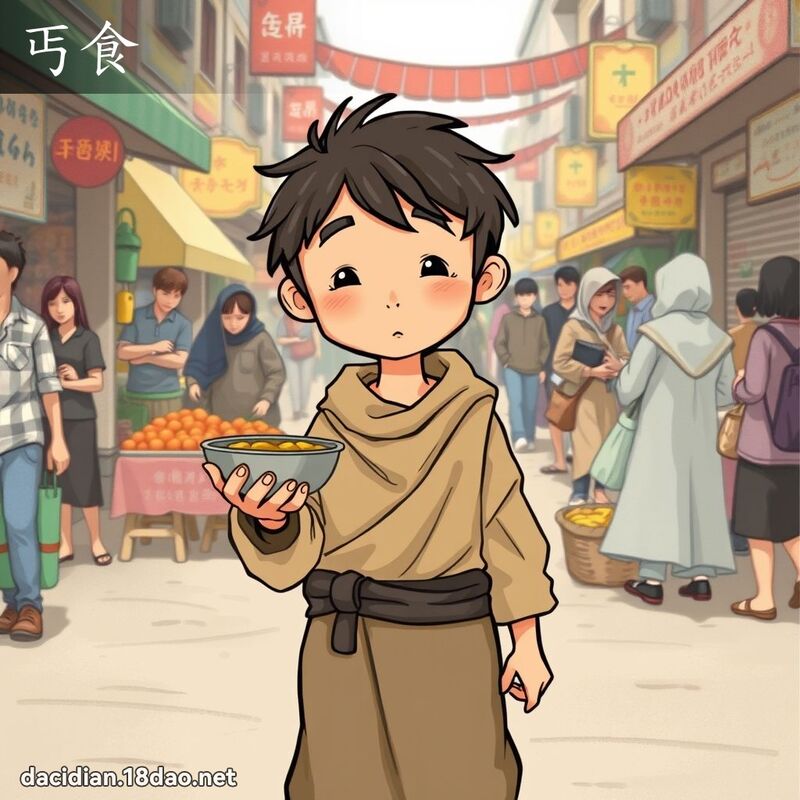 丐食 - 国语大辞典配图