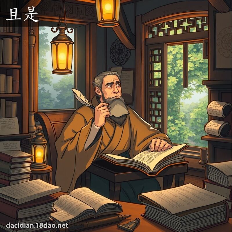 且是 - 國語大辭典配圖