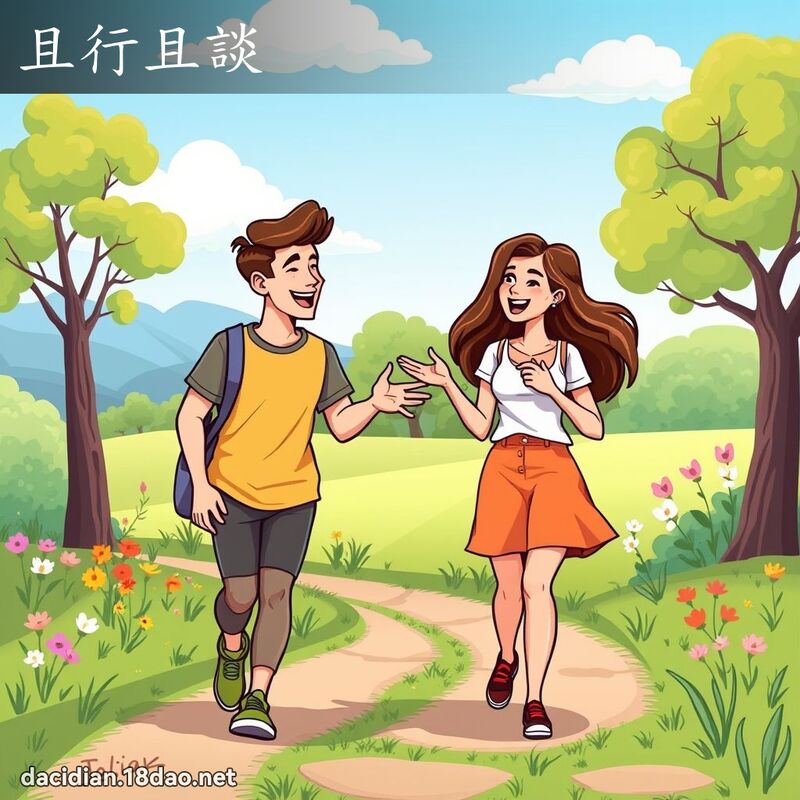且行且谈 - 国语大辞典配图