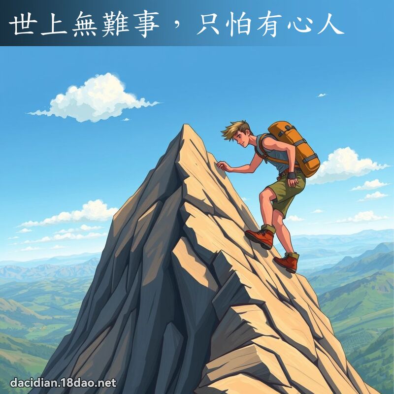 世上無難事，只怕有心人 - 國語大辭典配圖