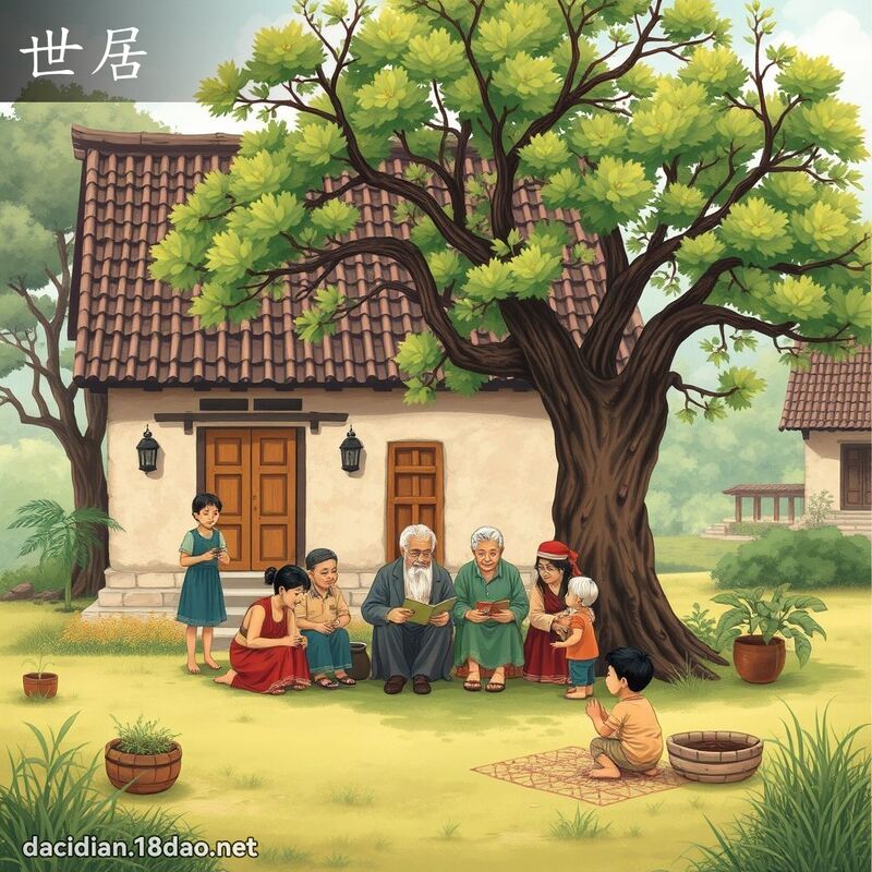 世居 - 國語大辭典配圖