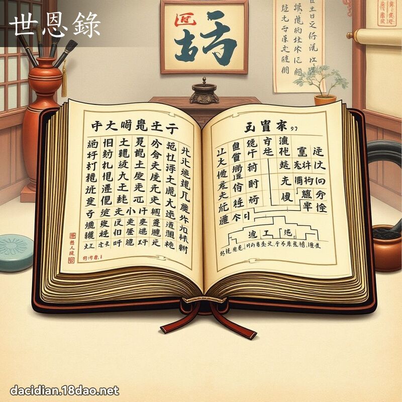 世恩录 - 国语大辞典配图