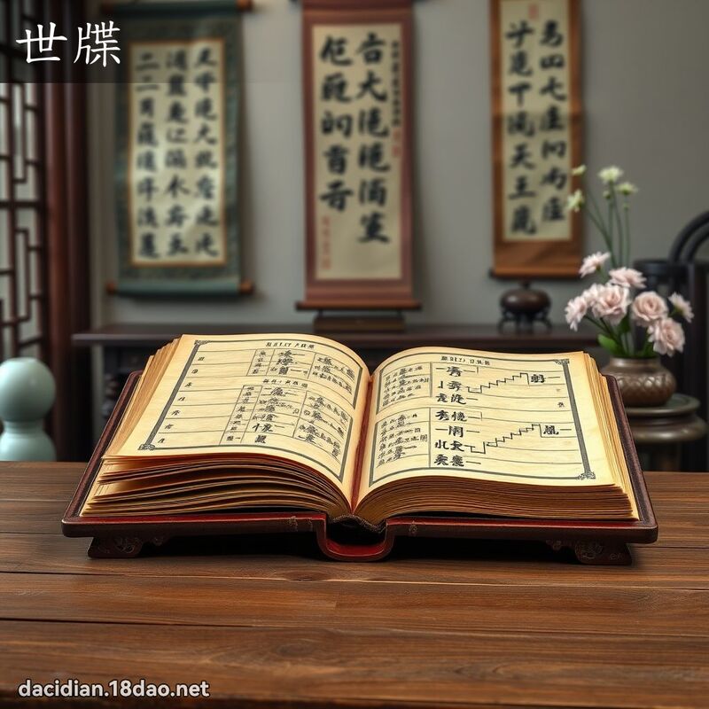 世牒 - 國語大辭典配圖