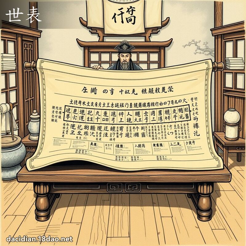 世表 - 國語大辭典配圖