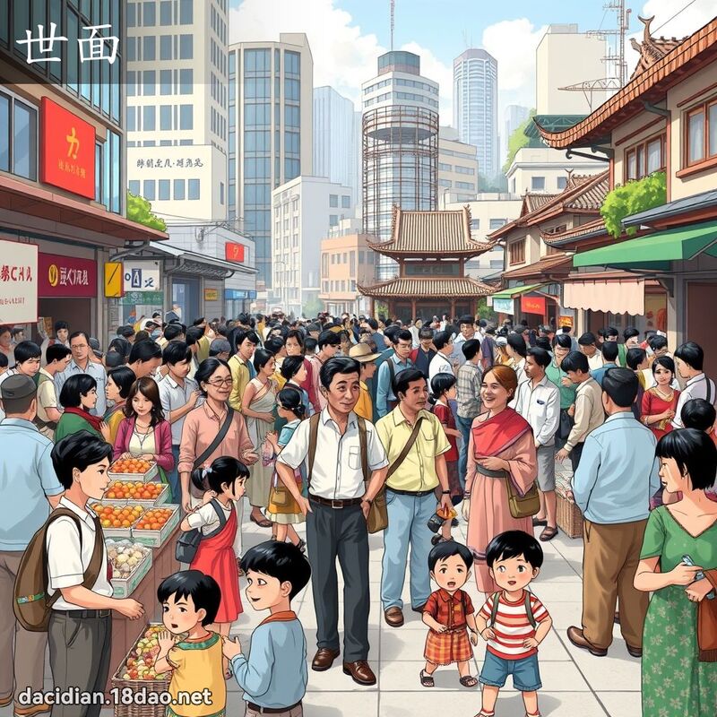 世面 - 國語大辭典配圖