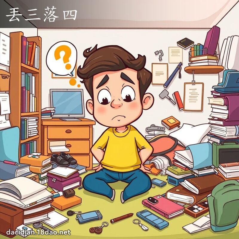 丟三落四 - 國語大辭典配圖