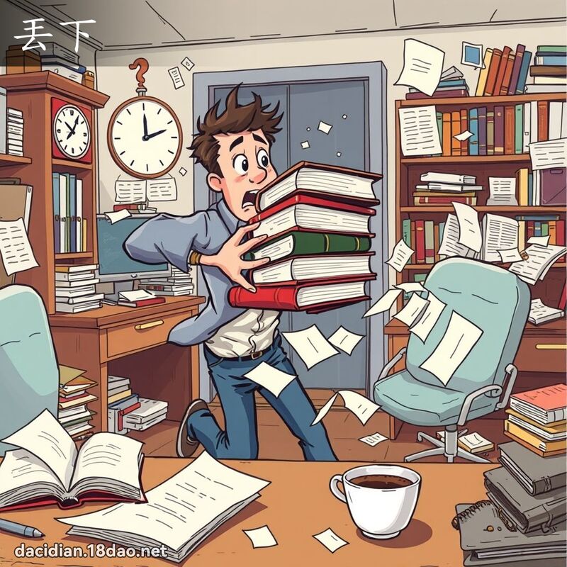丟下 - 國語大辭典配圖