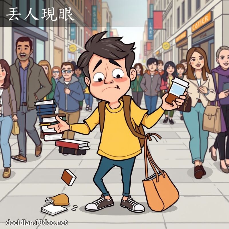 丟人现眼 - 国语大辞典配图