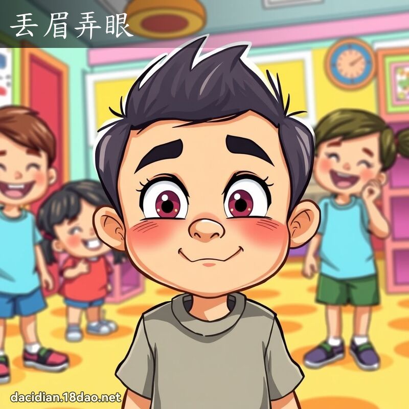 丟眉弄眼 - 國語大辭典配圖