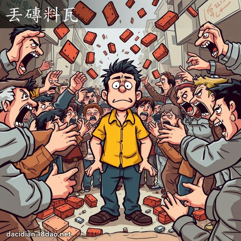 丟磚料瓦 - 國語大辭典配圖
