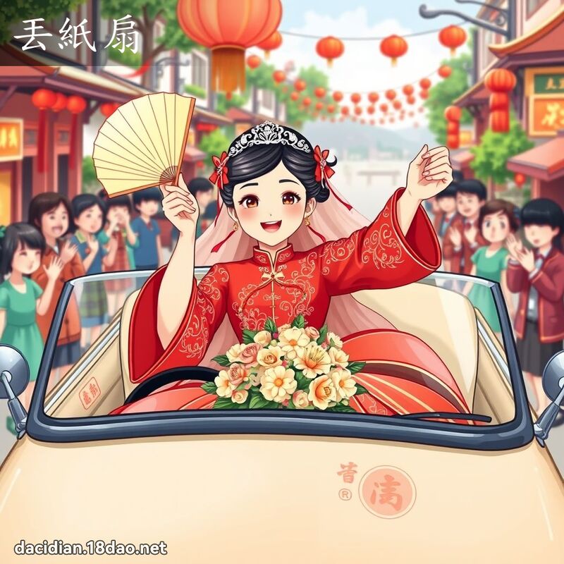 丟紙扇 - 國語大辭典配圖