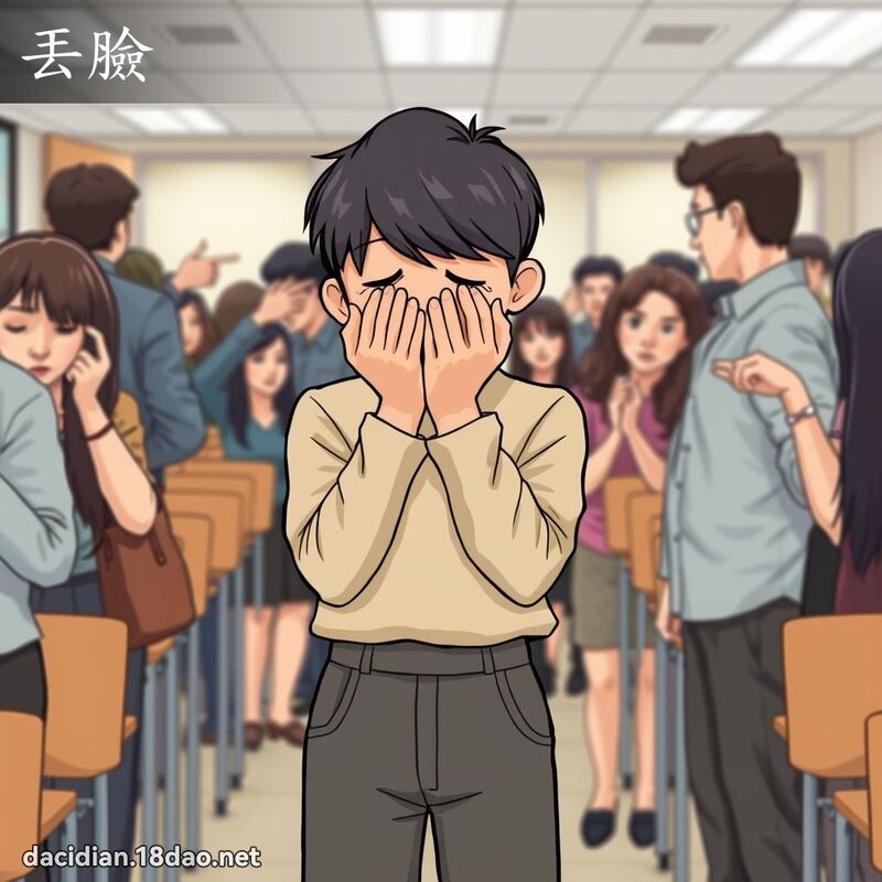 丟臉 - 國語大辭典配圖